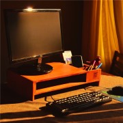 AHŞAP LAPTOP VE MONİTÖR STANDI  ERGONOMİK YÜKSELTİCİ ORGANİZER