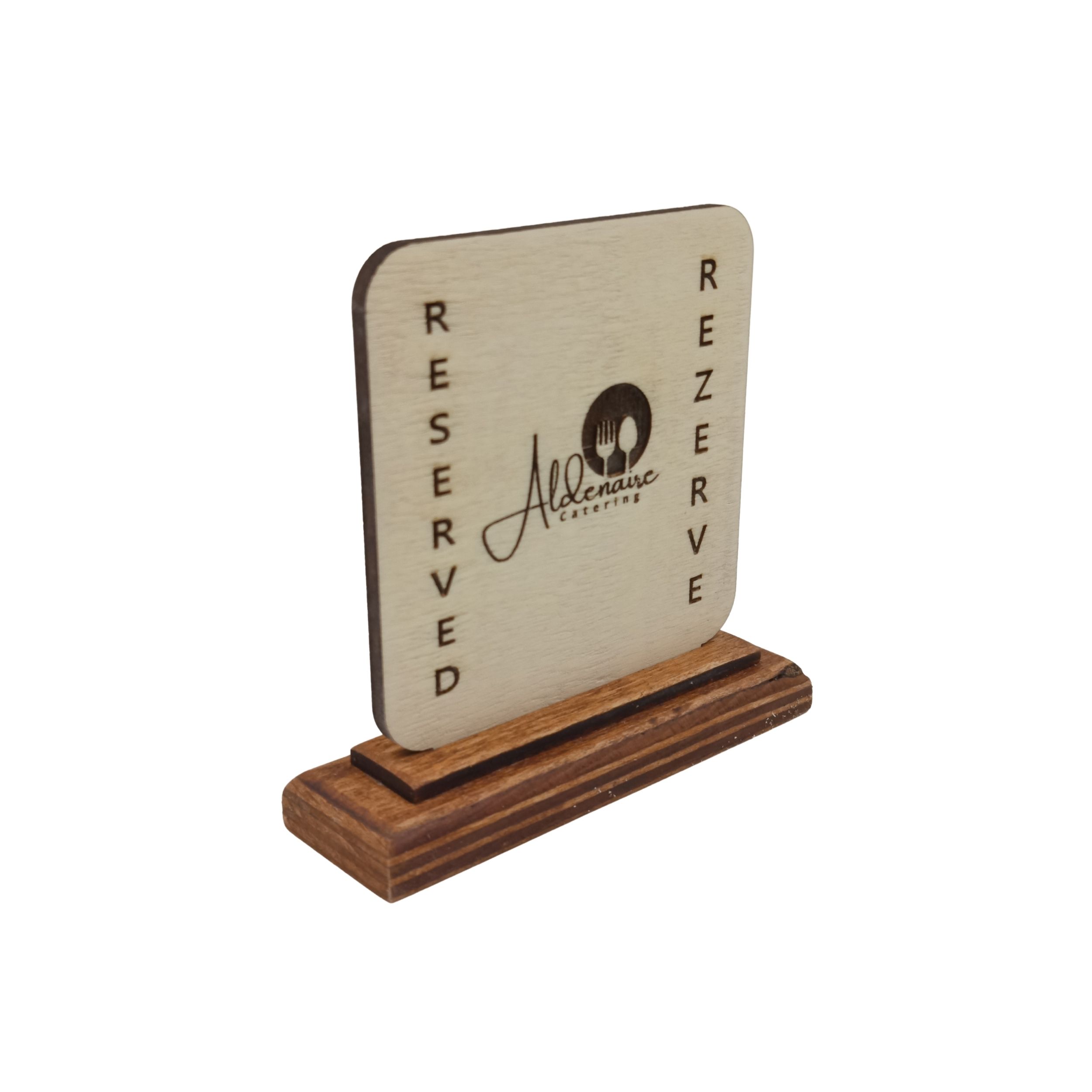 📌✨ Kare Rezerve / Reserved Panosu – 10×10 cm | Ayaklı Lüks Dekoratif