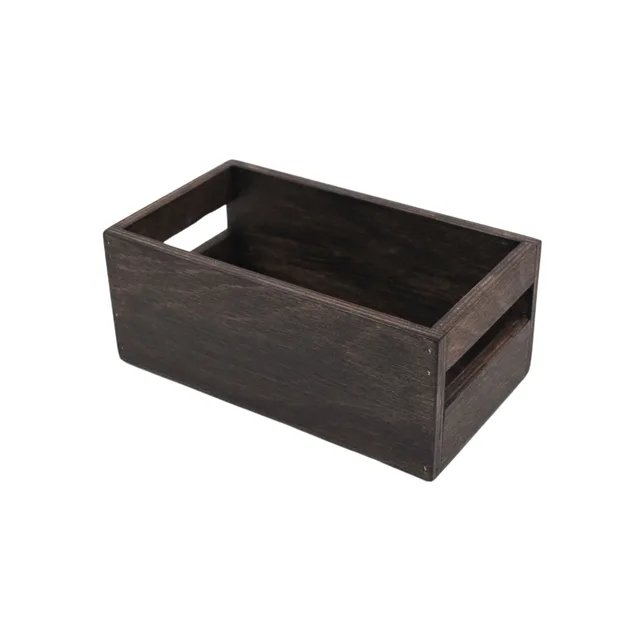 🖤 Siyah Ahşap Organizer – Suya Dayanıklı El Yapımı Düzenleyici (33 x 16 x 9 cm) – Fotoğraf 1