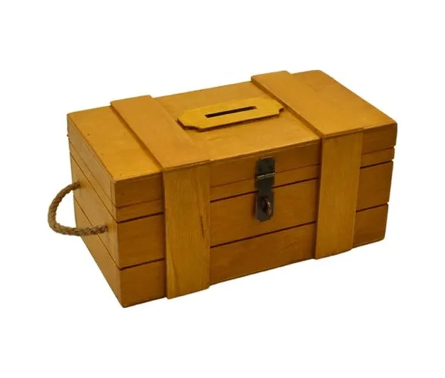 Ahşap Tipbox Kumbara 27x14cm Kişiselleştirilebilir Tasarım – Fotoğraf 1