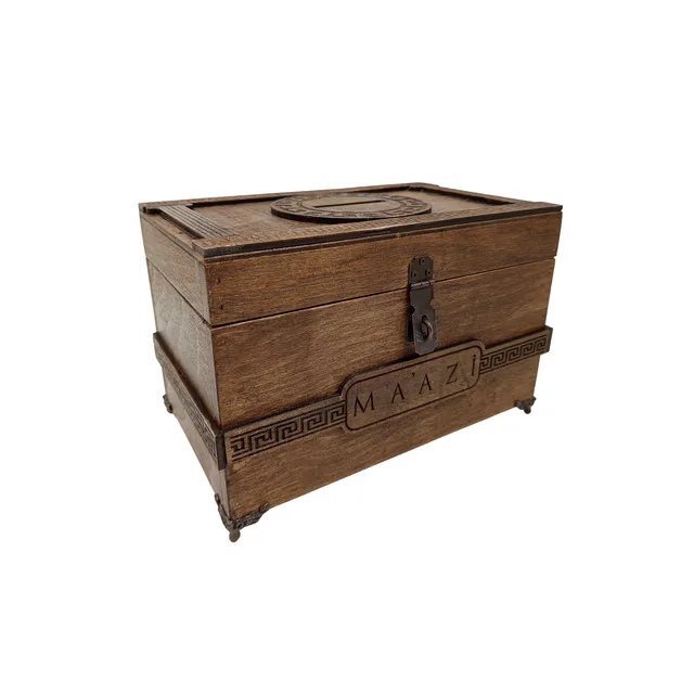 Vintage Stil Ahşap Tip Box  (25 × 14 cm • Yükseklik 15 cm) Firma Logosu Eklenir – Fotoğraf 1