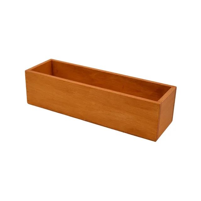 🌿✨ Ahşap Kutu Saksılık & Organizer – Sarı Meşe | 40 x 10 x 9 cm – Fotoğraf 1
