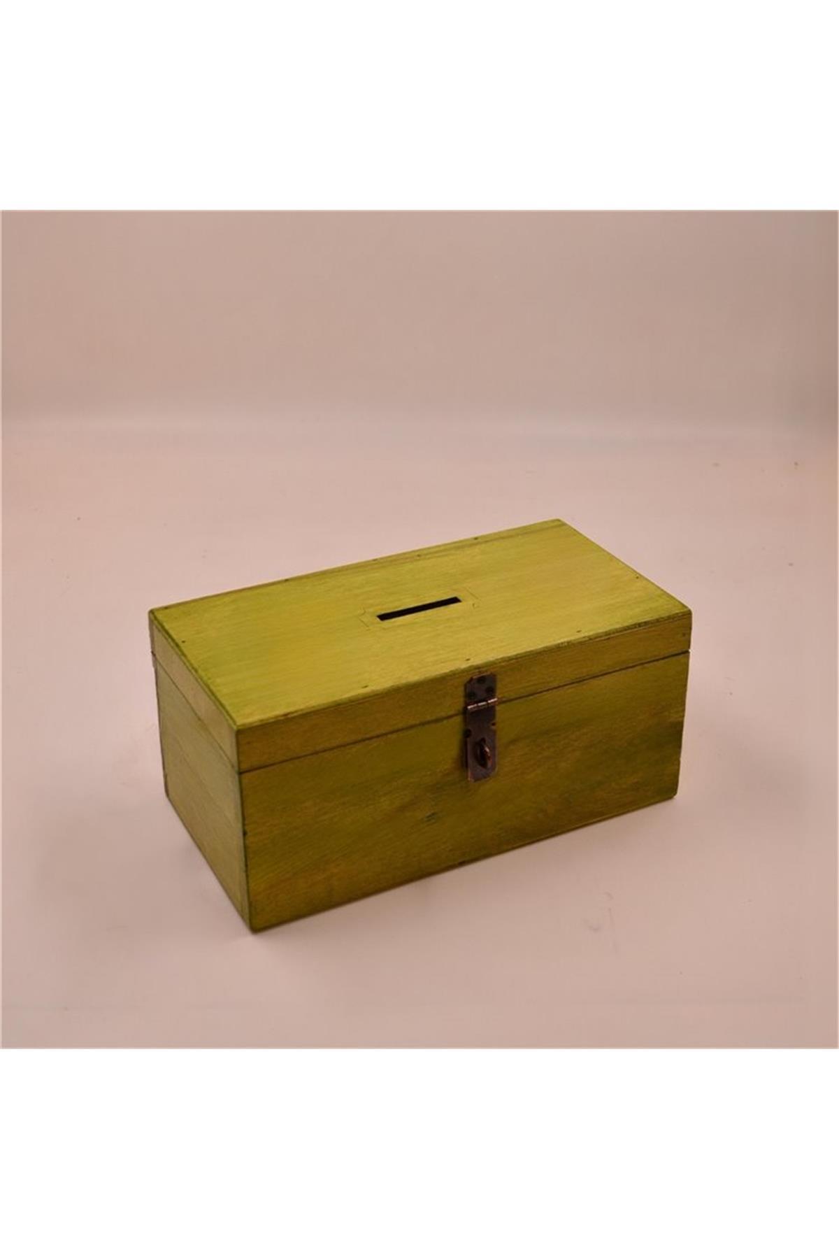 Ahşap Kutu Tipbox Bahşiş Kutusu Kumbara 25Cm X 14Cm Yükseklik 10Cm