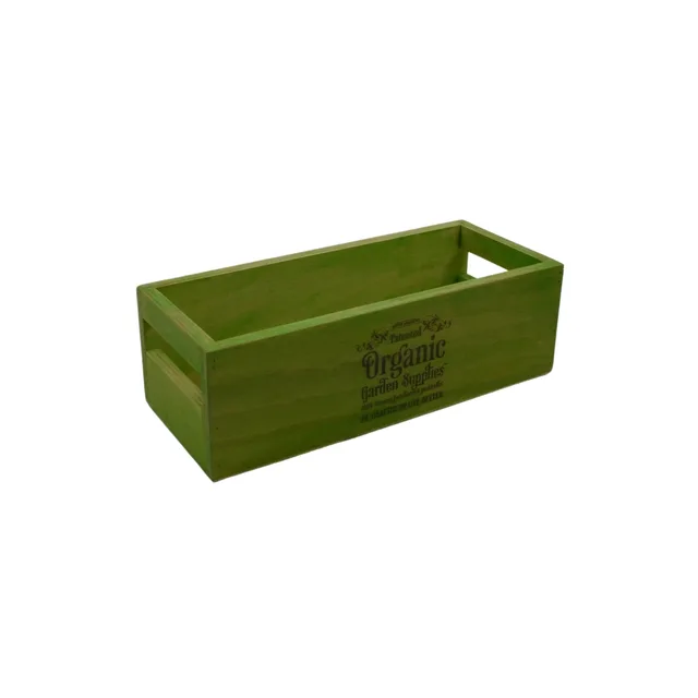 Ahşap Organizer Yeşil Mutfak Organizer Çok Amaçlı 32cm X 11 Cm Genişil 9cm Yük – Fotoğraf 1