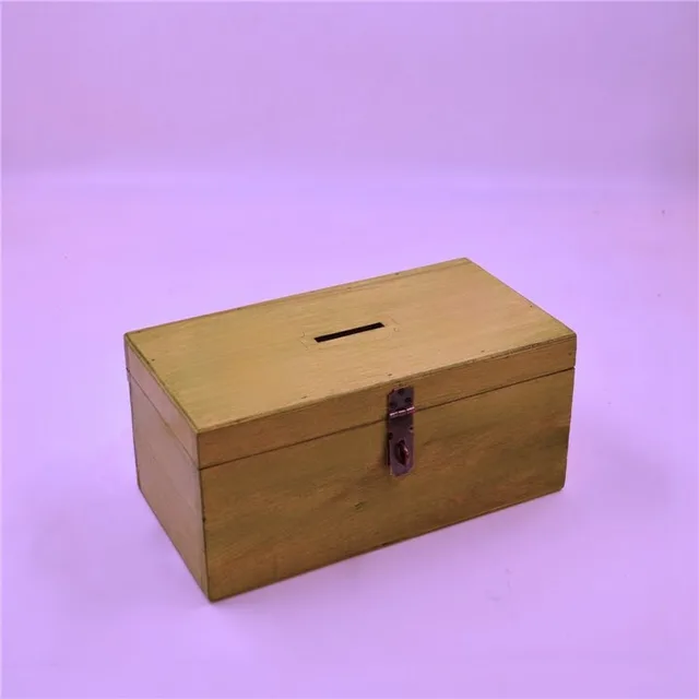 Ahşap Kutu Tipbox Bahşiş Kutusu Kumbara 25Cm X 14Cm Yükseklik 10Cm – Fotoğraf 1