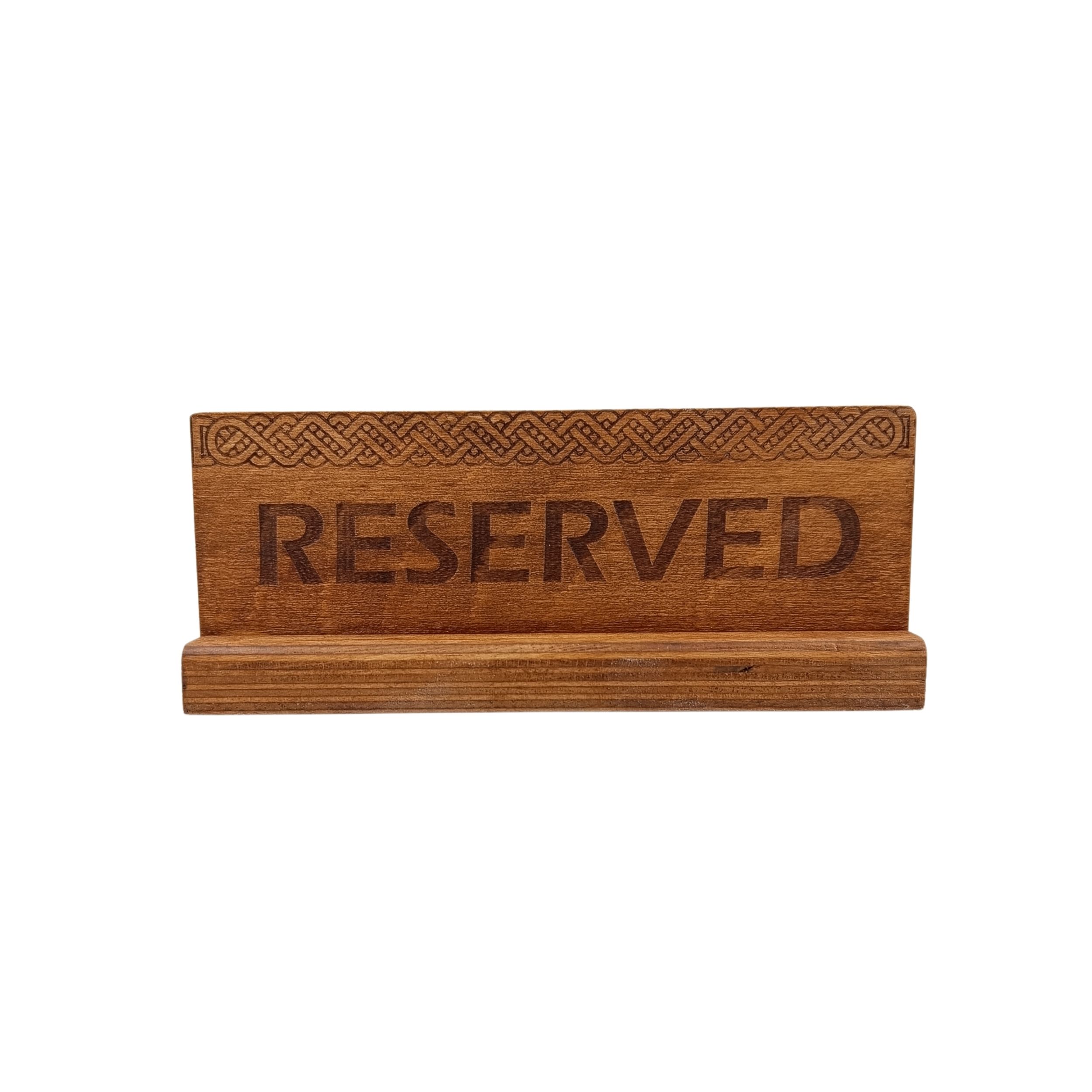6 Adet Kayın Çift Dilli Ahşap Rezerv Tabelası Rezerve / Reserved