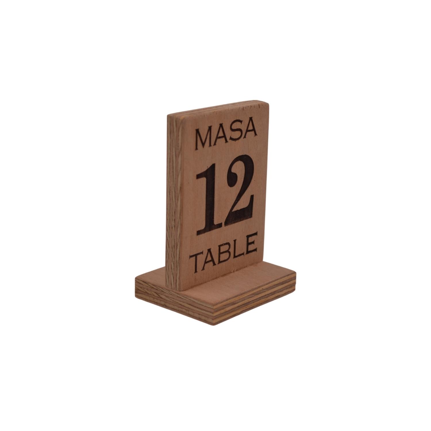 Cafe, Restoran Masa Numarası 1Cm Kalınlık 9Cmyük. 6Cm Genişlik