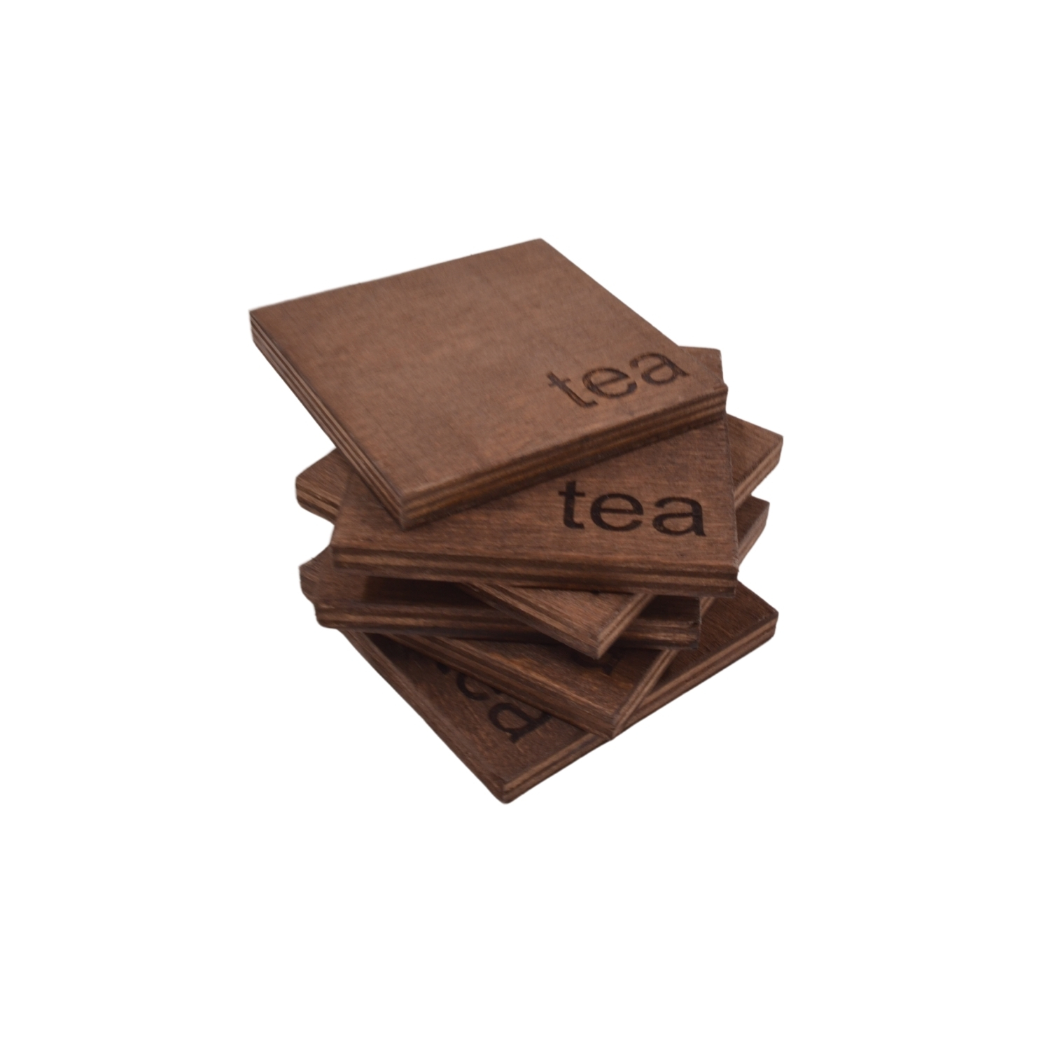 6'Lı Tea Bardak Altlık 9X9cm (1Cm Kalınlık) Suya Dayanıklı
