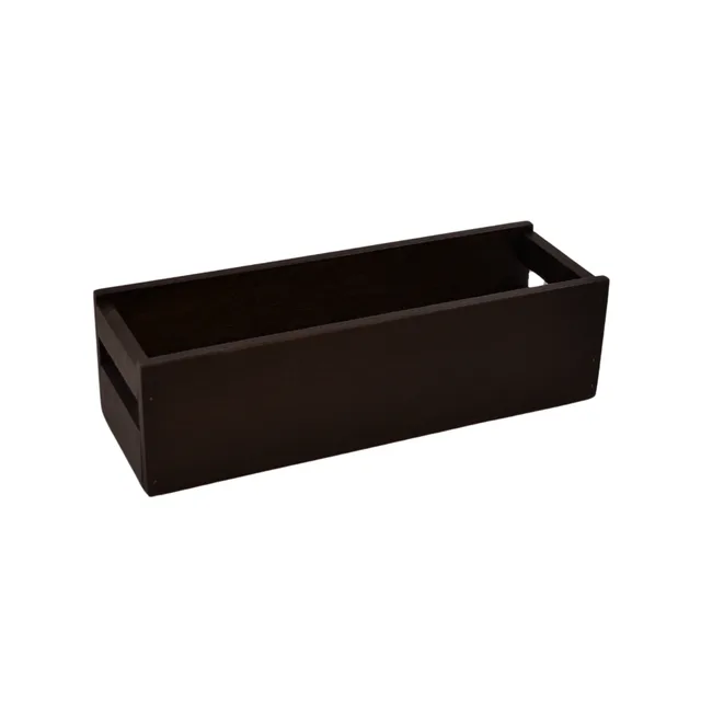 🖤 32 Cm Siyah Ahşap Organizer – Banyo • Mutfak • Salon • Çok Amaçlı Raf Düzenle – Fotoğraf 1