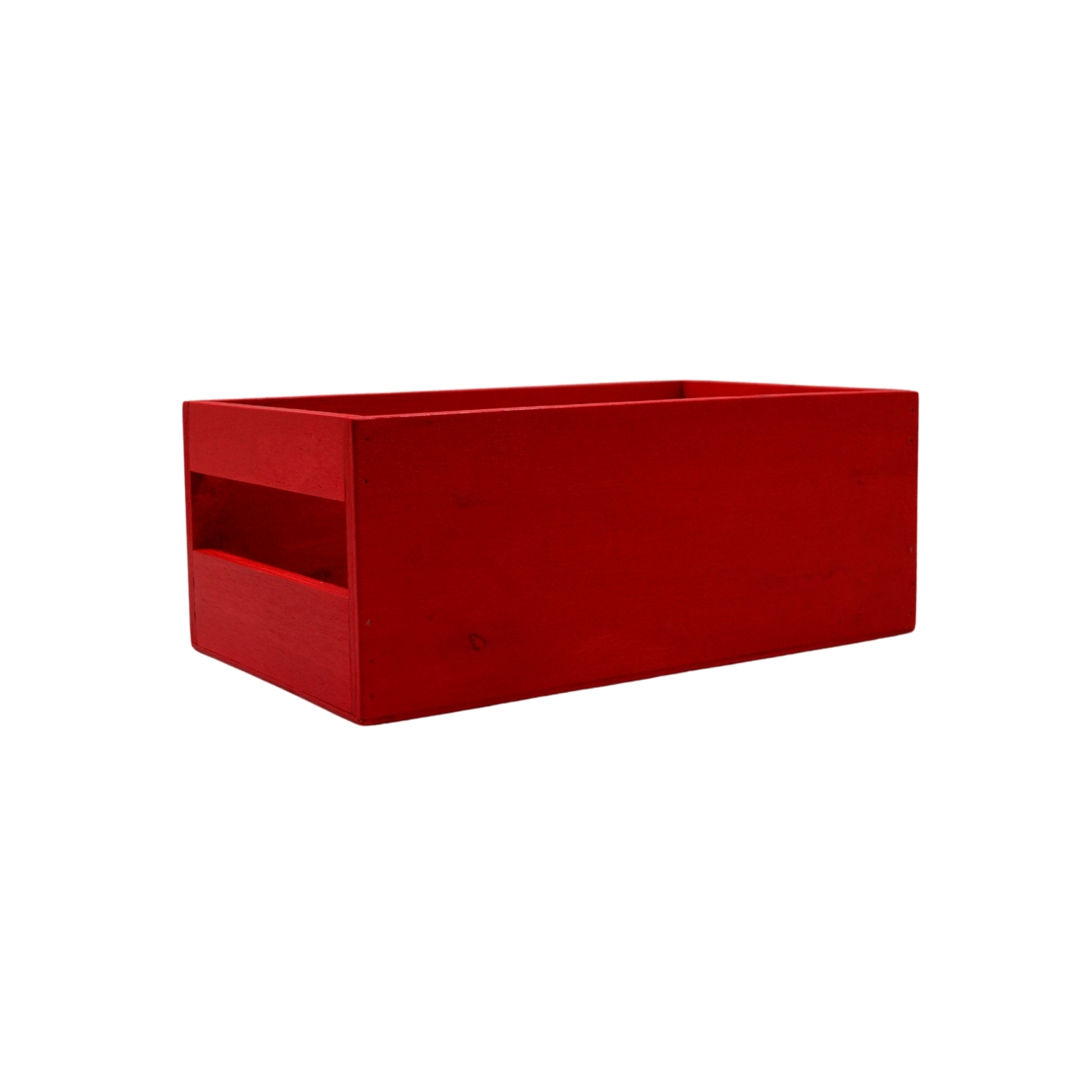 🟥 Kırmızı Ahşap Organizer Kutu – 25 × 16 × 10 cm | Kişiye Özel & El Yapımı