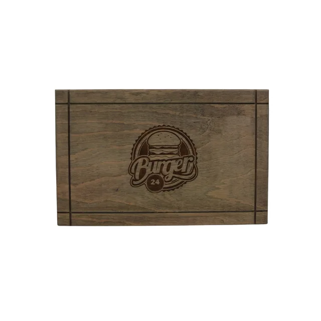 🍔 Hamburger – Fast Food – Döner Sunum Tablası 30x20 CM Firma Logolu – Fotoğraf 1