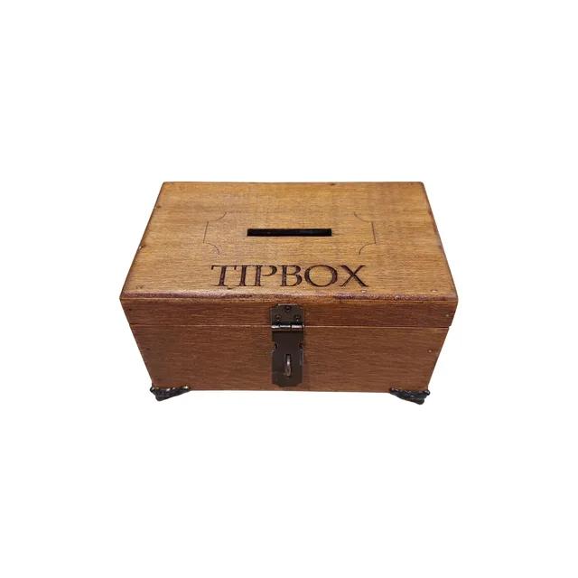 Mini Ahşap Bahşiş Kutusu Tip Box 15x10x10 cm – Fotoğraf 1