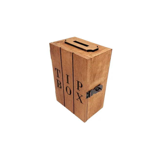 Dikey Tip Box Asma Kilit Hediyeli ''18cm Yükseklik, 12cm En, 8cm Derinlik'' Oyma – Fotoğraf 1